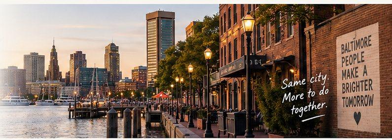 Sunset over the Baltimore Inner Harbor